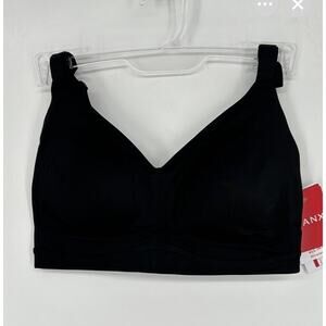Spanx All-In-One Wireless Bra Sz M Very Black Cup D-DD